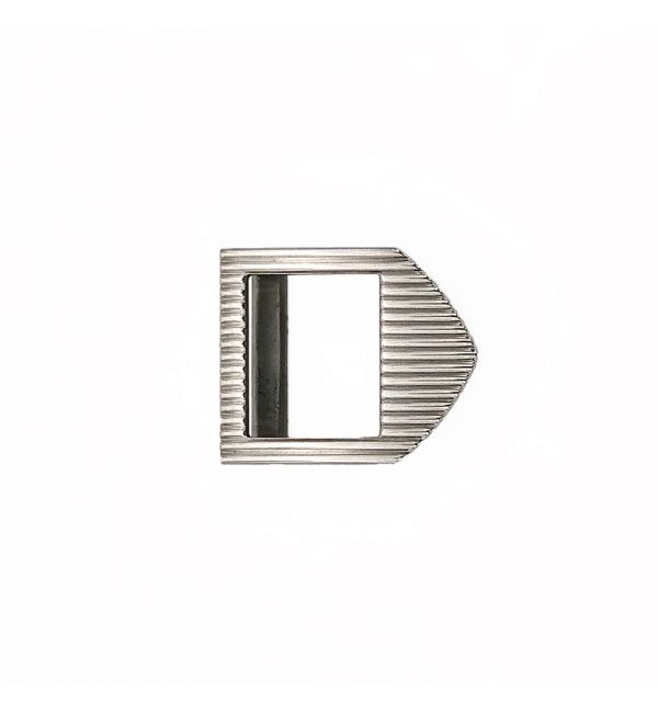 Reversible leather belt white & pink / silver buckle