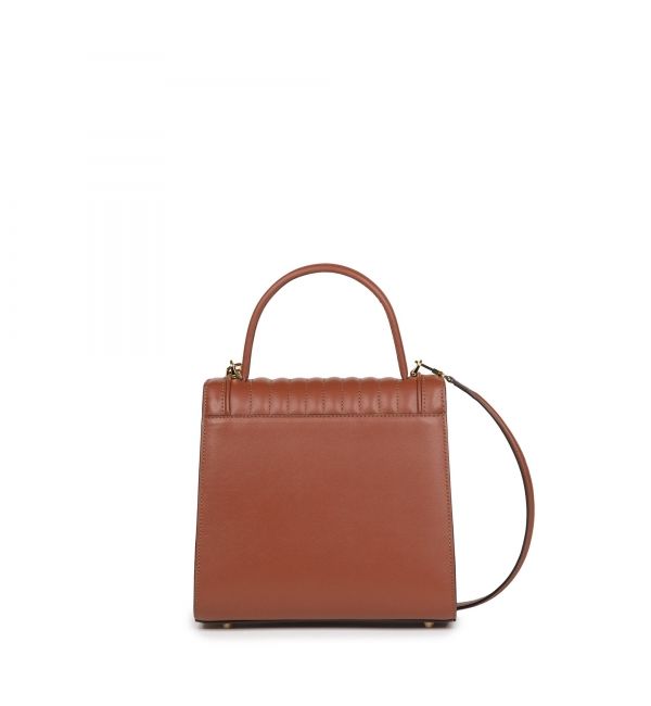 Sac à main en cuir marron sale