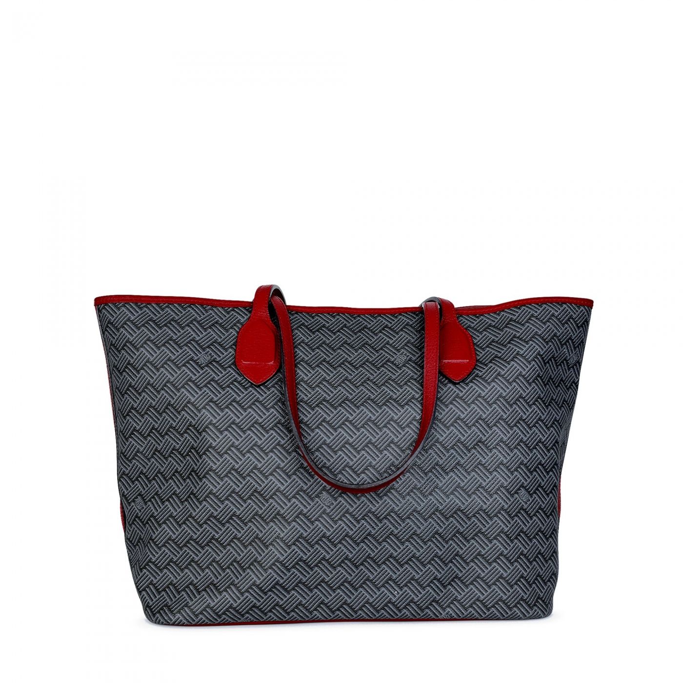 Tote bag Lulu JM Grey & Red