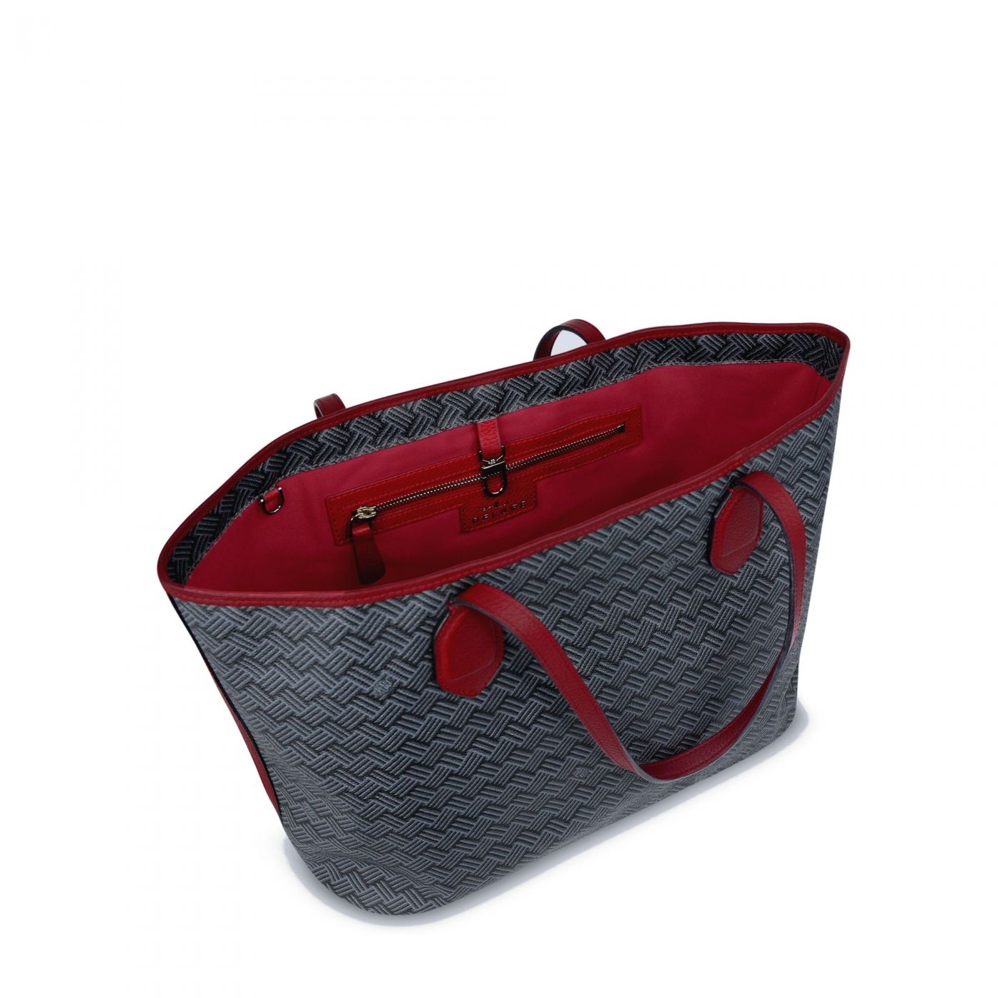 Tote bag Lulu JM Grey & Red