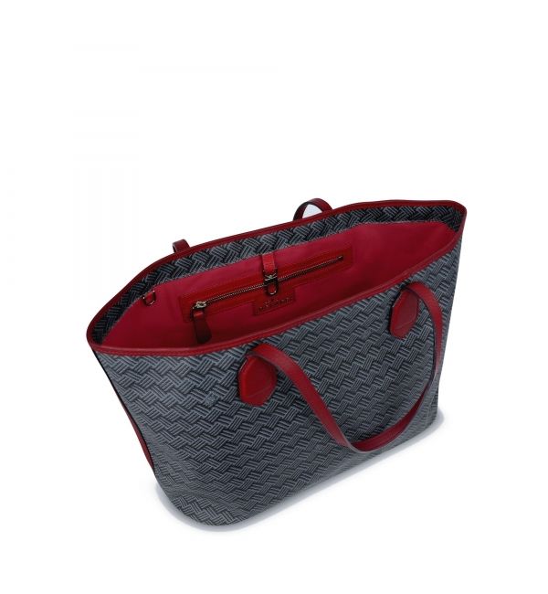 Tote bag Lulu JM Grey & Red