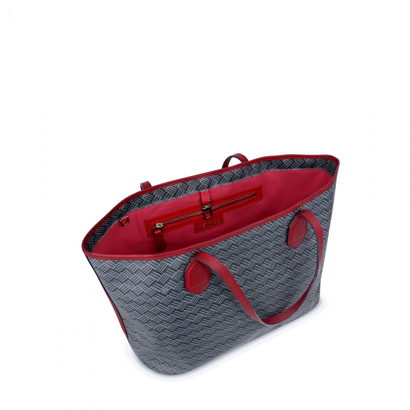 Tote bag Lulu PM Grey & Red