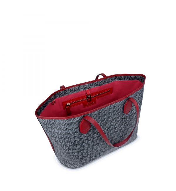 Tote bag Lulu PM Grey & Red