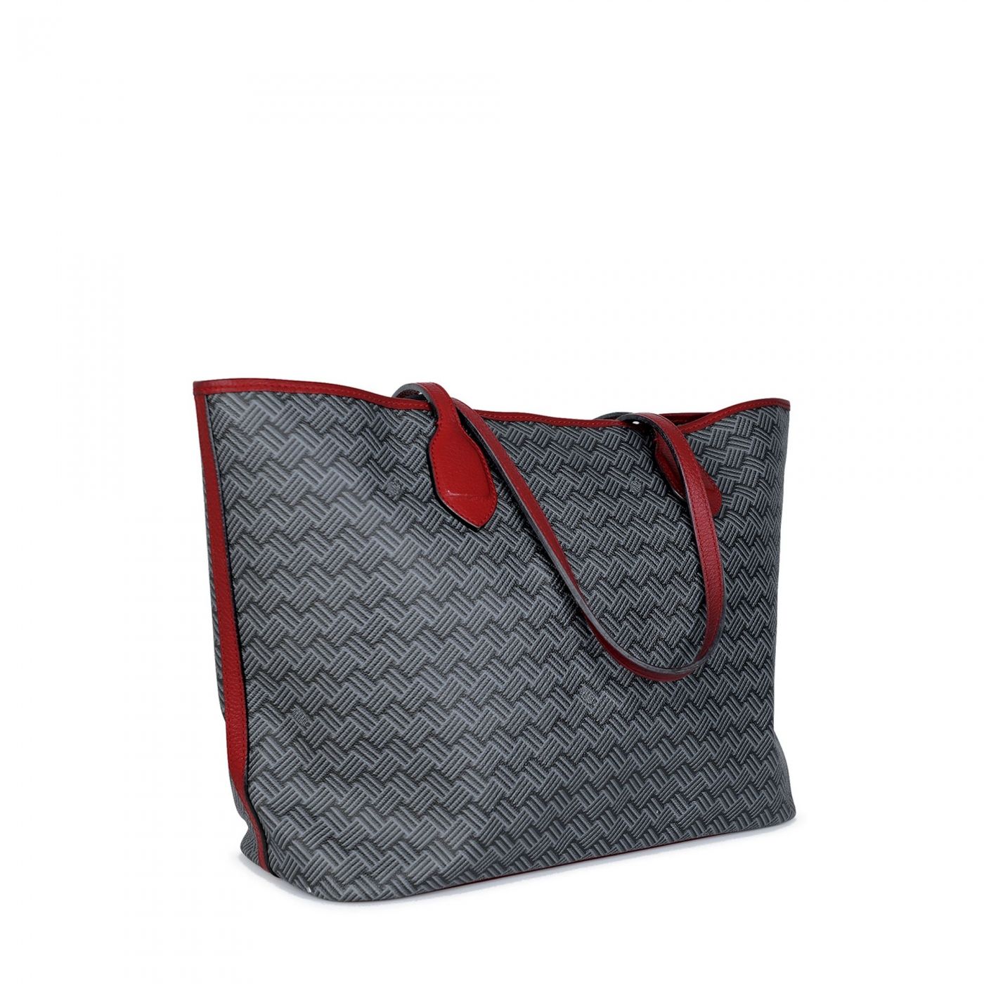 Tote bag Lulu JM Grey & Red