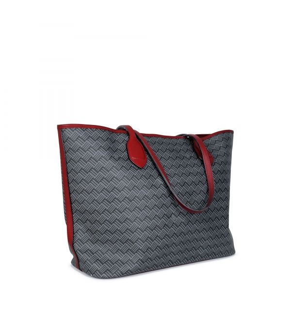 Tote bag Lulu JM Grey & Red