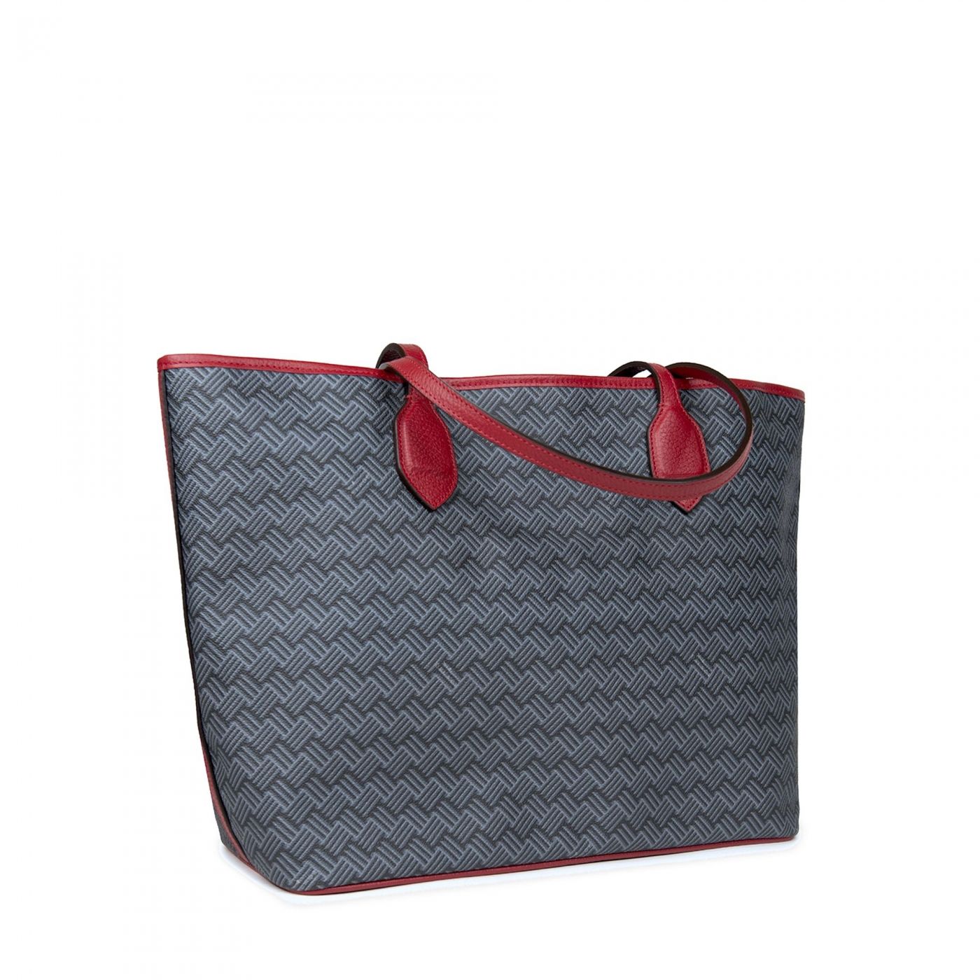 Grey Luxury Tote Bag Coated Canvas and Leather Lulu | Delage