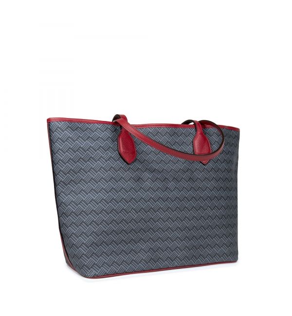 Tote bag LULU MM Grey & Red