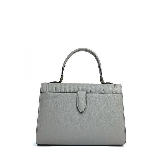 Grey Luxury leather Handbag Freda