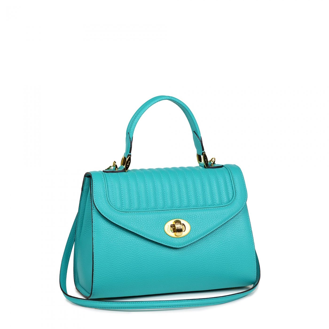 Blue Luxury leather Handbag Freda