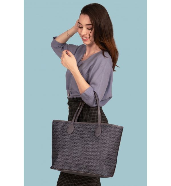 Tote bag Lulu JM Grey & Grey