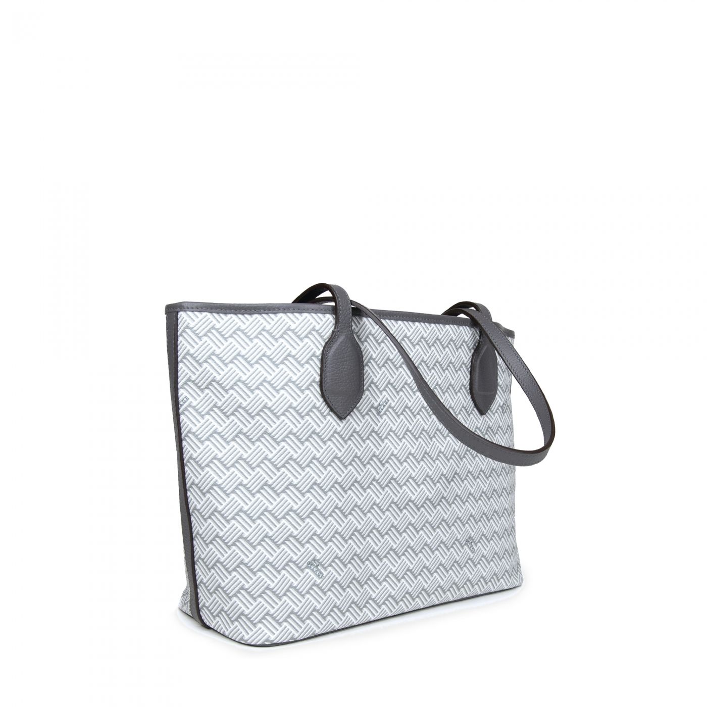 Tote bag Lulu PM White & Grey Leather