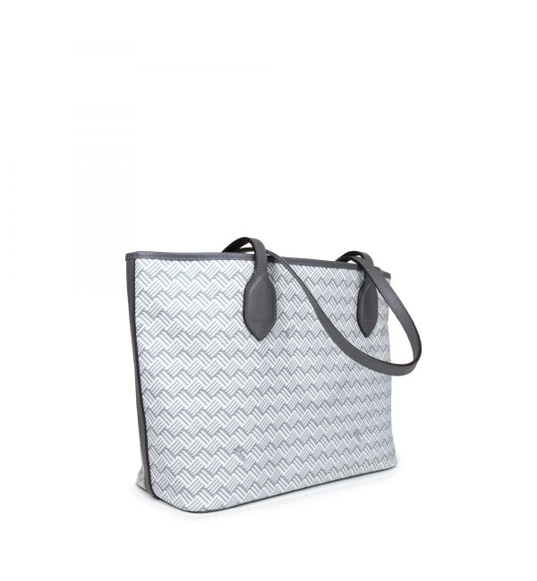 Tote bag Lulu PM White & Grey Leather