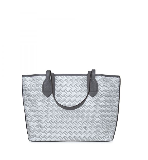 Tote bag Lulu PM White & Grey Leather