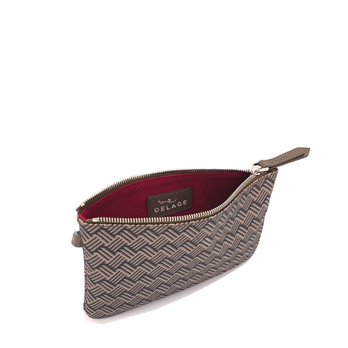 Fendi Pochette Plate Brown Canvas Clutch Bag ()