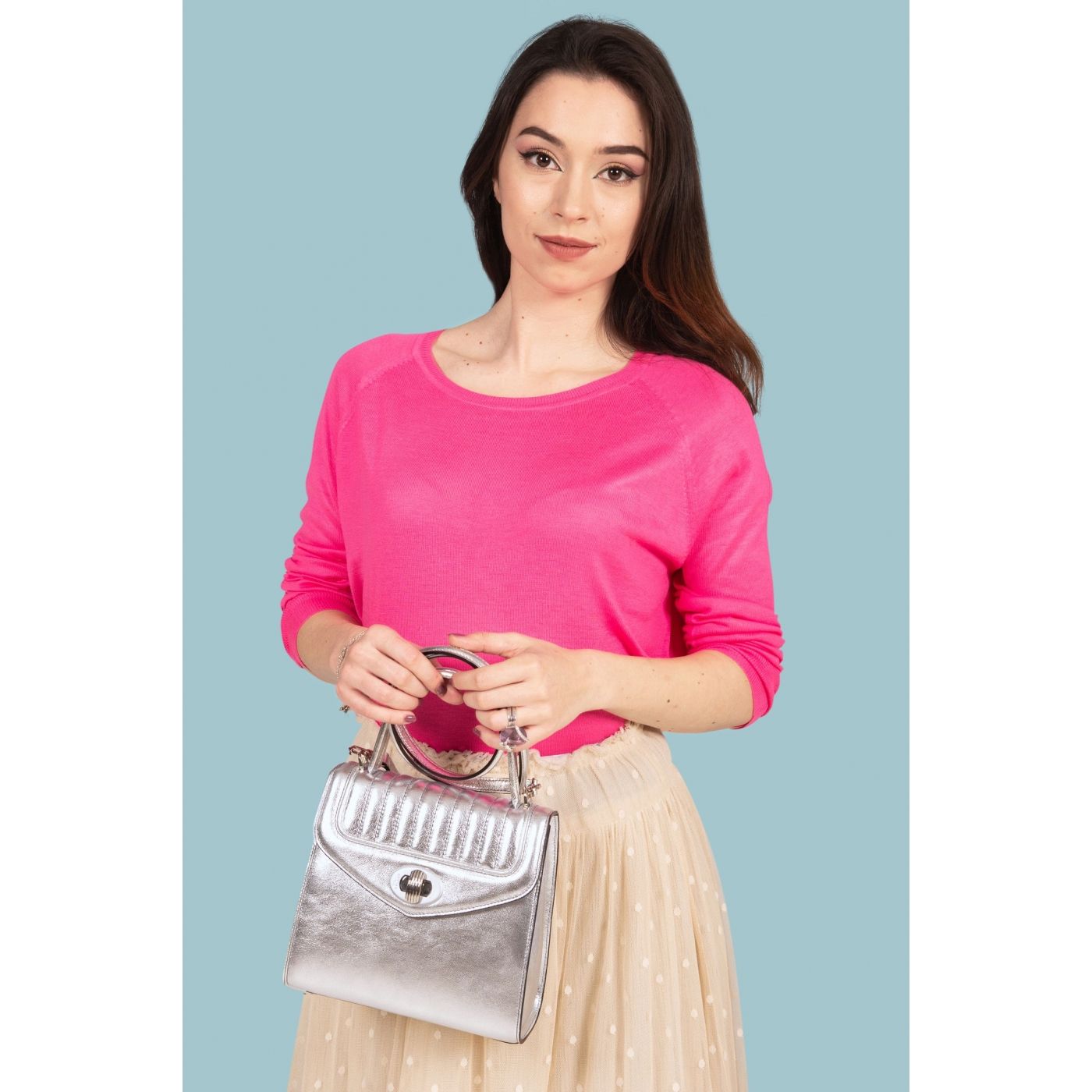 Handbag Freda Mini Silver