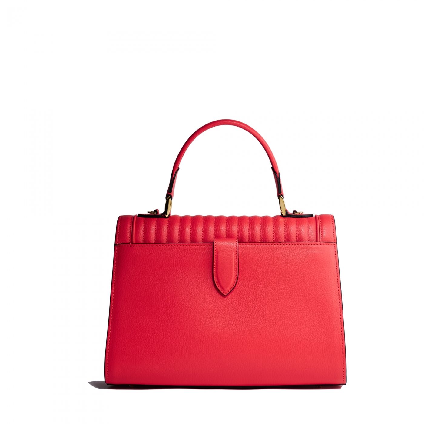 Red Luxury leather Handbag Freda