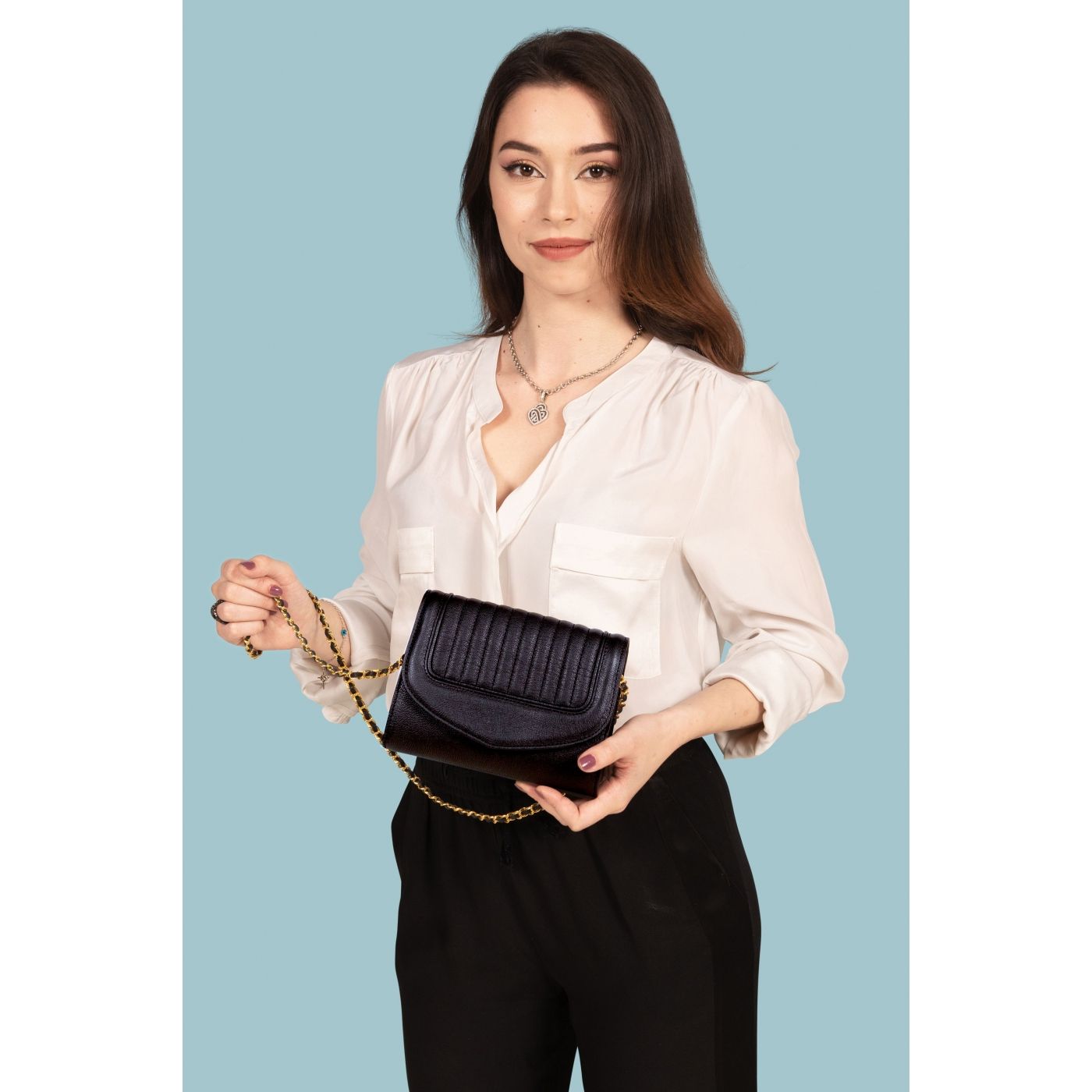 pm clutch with strap