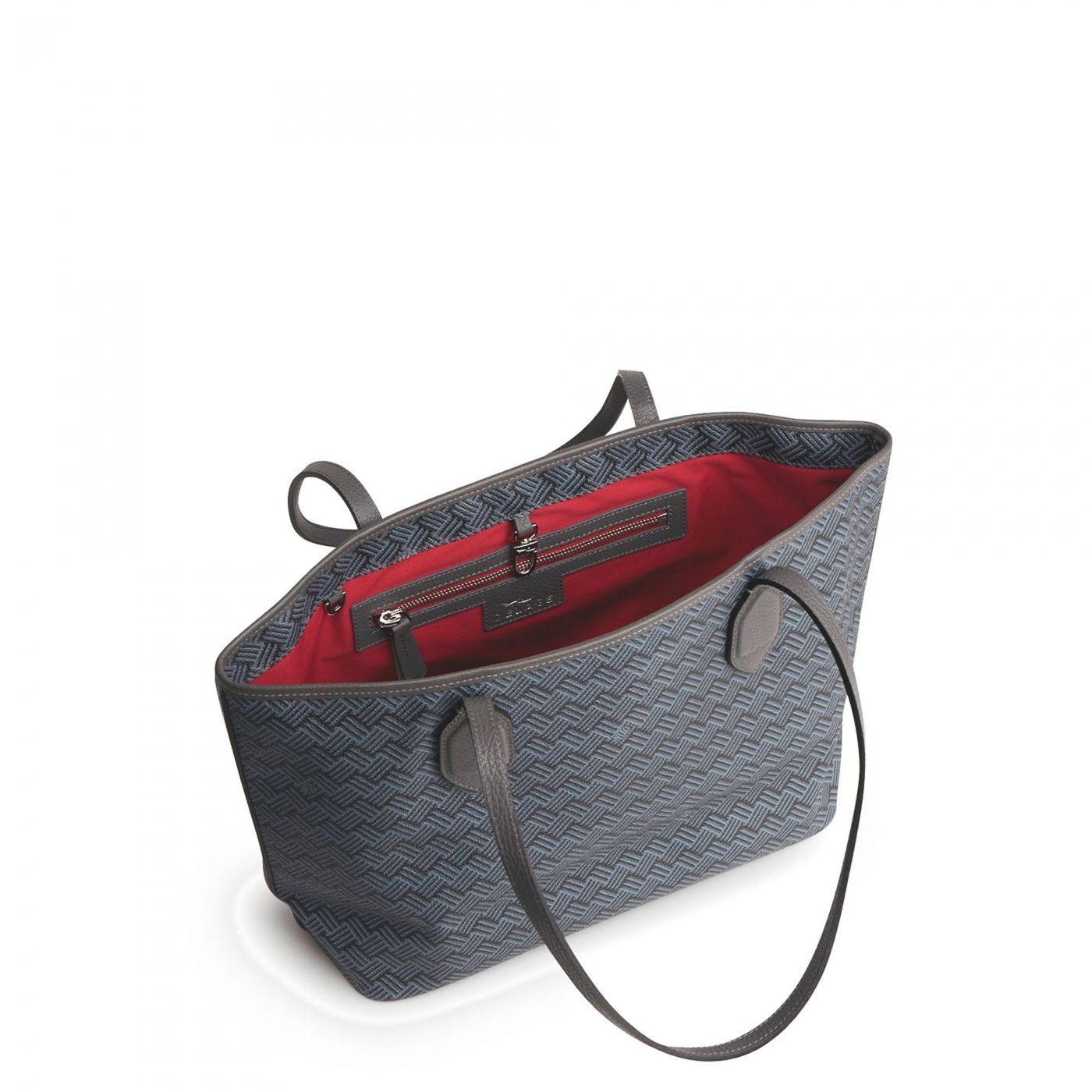 Grey Luxury Tote Bag Coated Canvas and Grey Leather Lulu