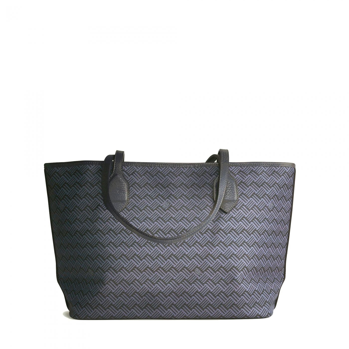 Grey Luxury Tote Bag Coated Canvas and Grey Leather Lulu