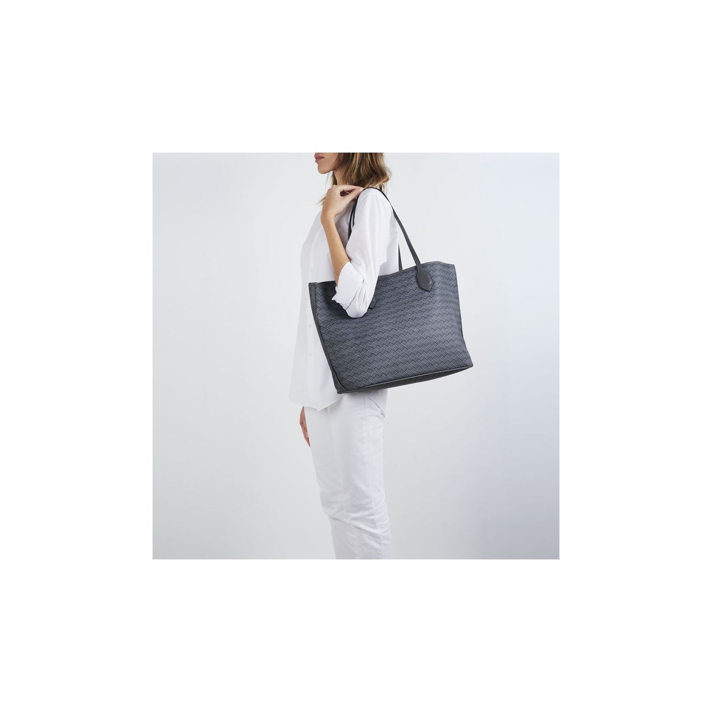 Calvin Klein Monogram Tote in Gray