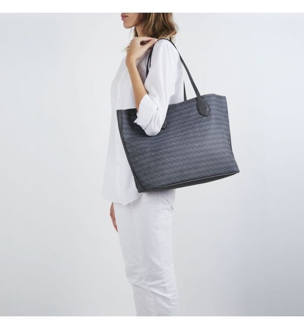 White Luxury Tote Bag Coated Canvas and White Leather Lulu