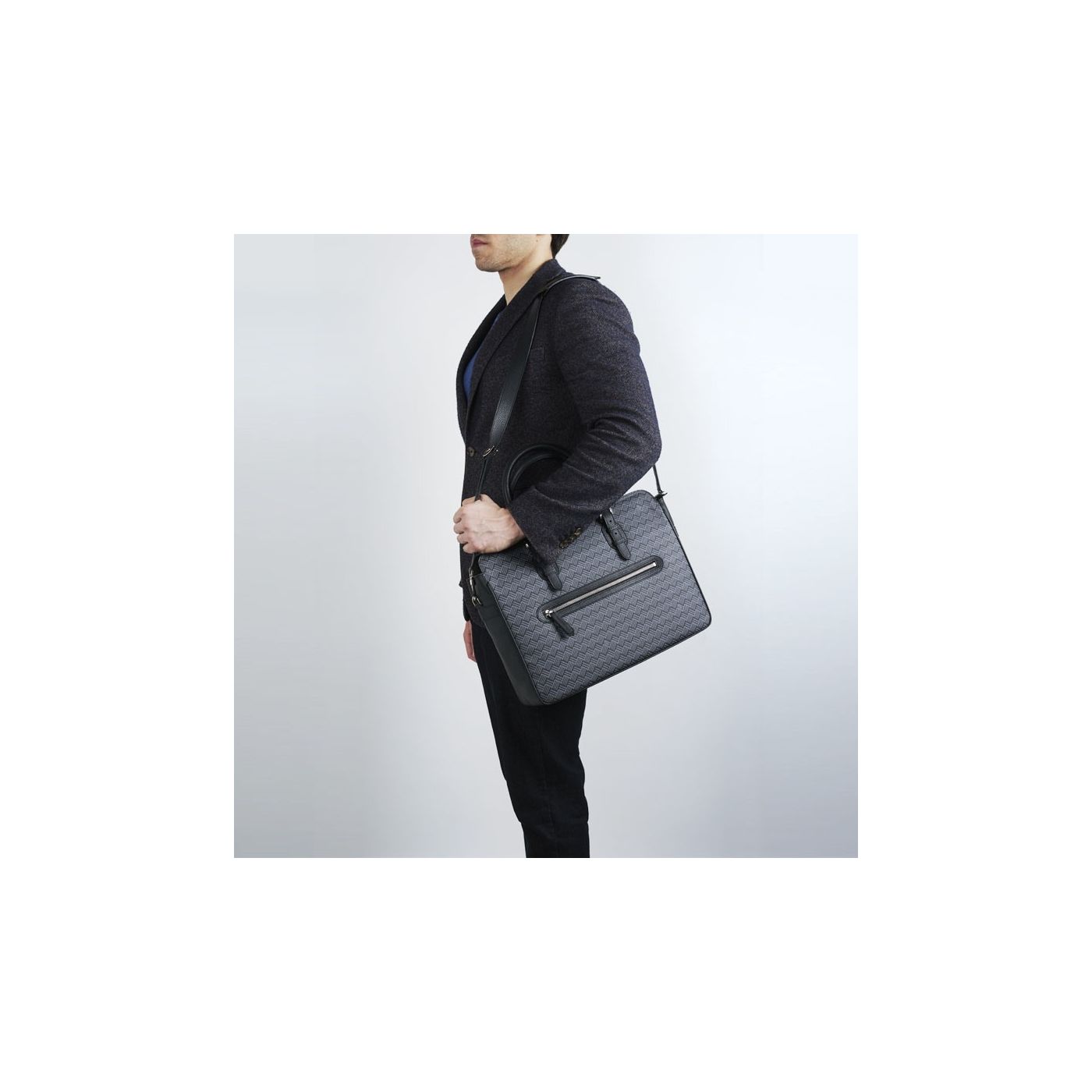 Briefcase Dandy MM Canvas Grey