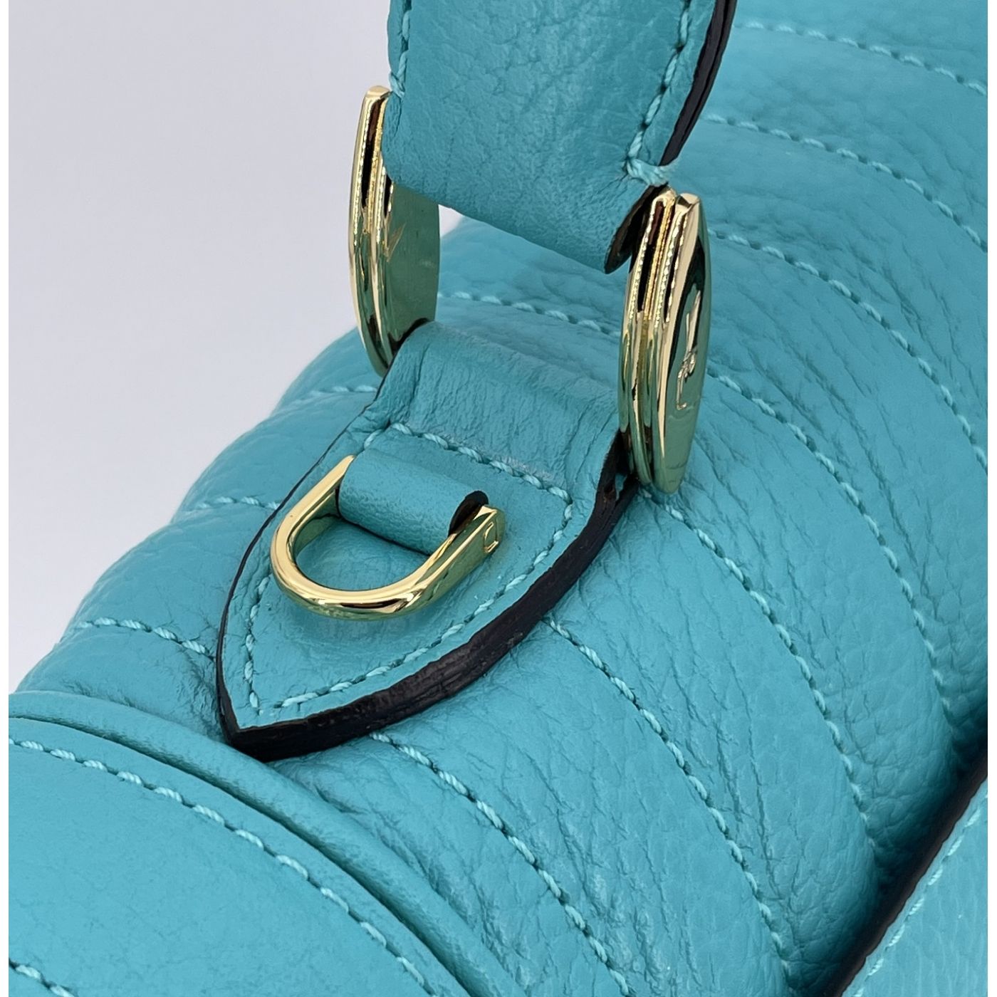 Blue Luxury leather Handbag Freda