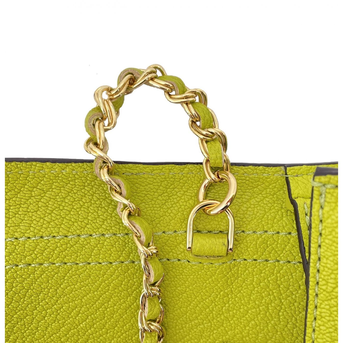 Crossbody Bag in Green Leather Jeanne PM Delage