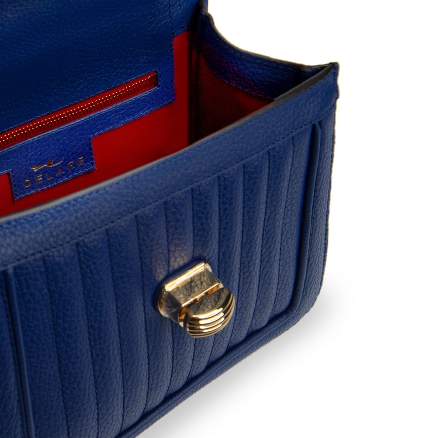 Quilted Handbag Leather Ginette Bleue