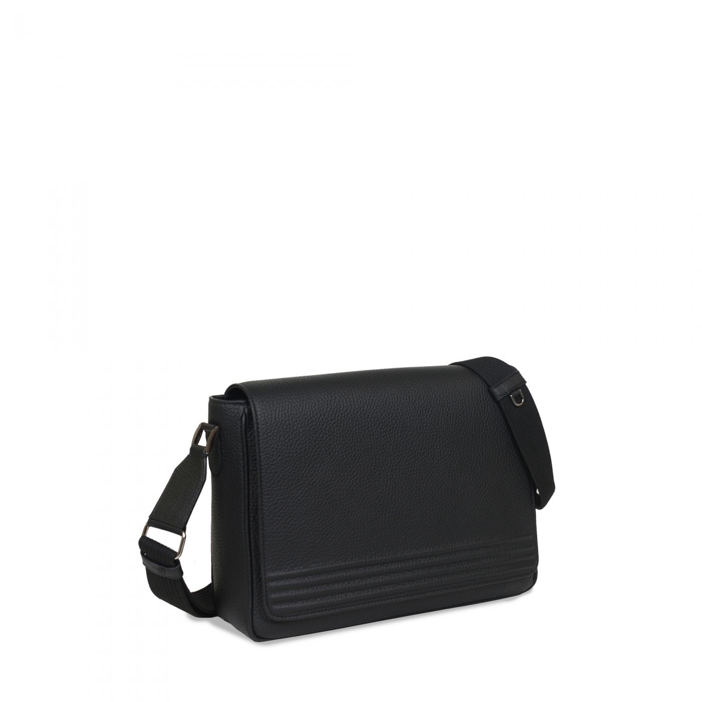 Messenger bag in black Leather Mitzou | Delage