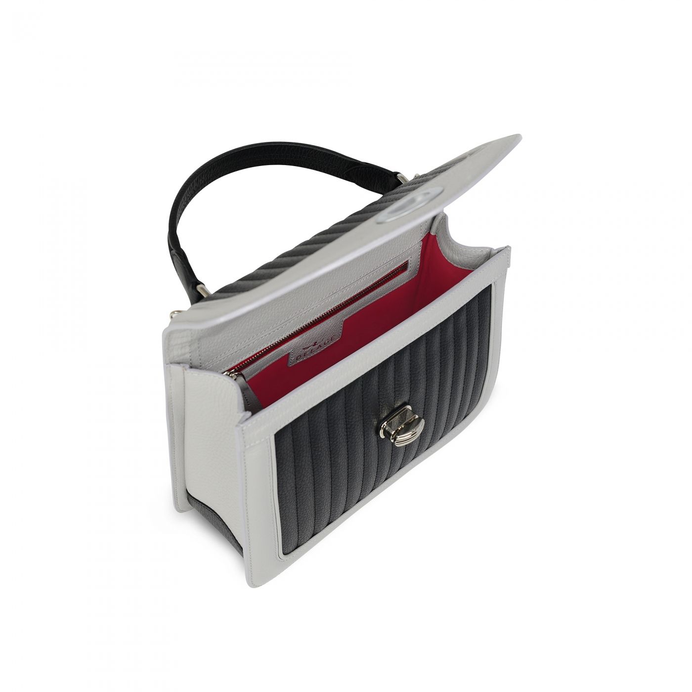 Handbag Ginette PMA leather Black and Grey