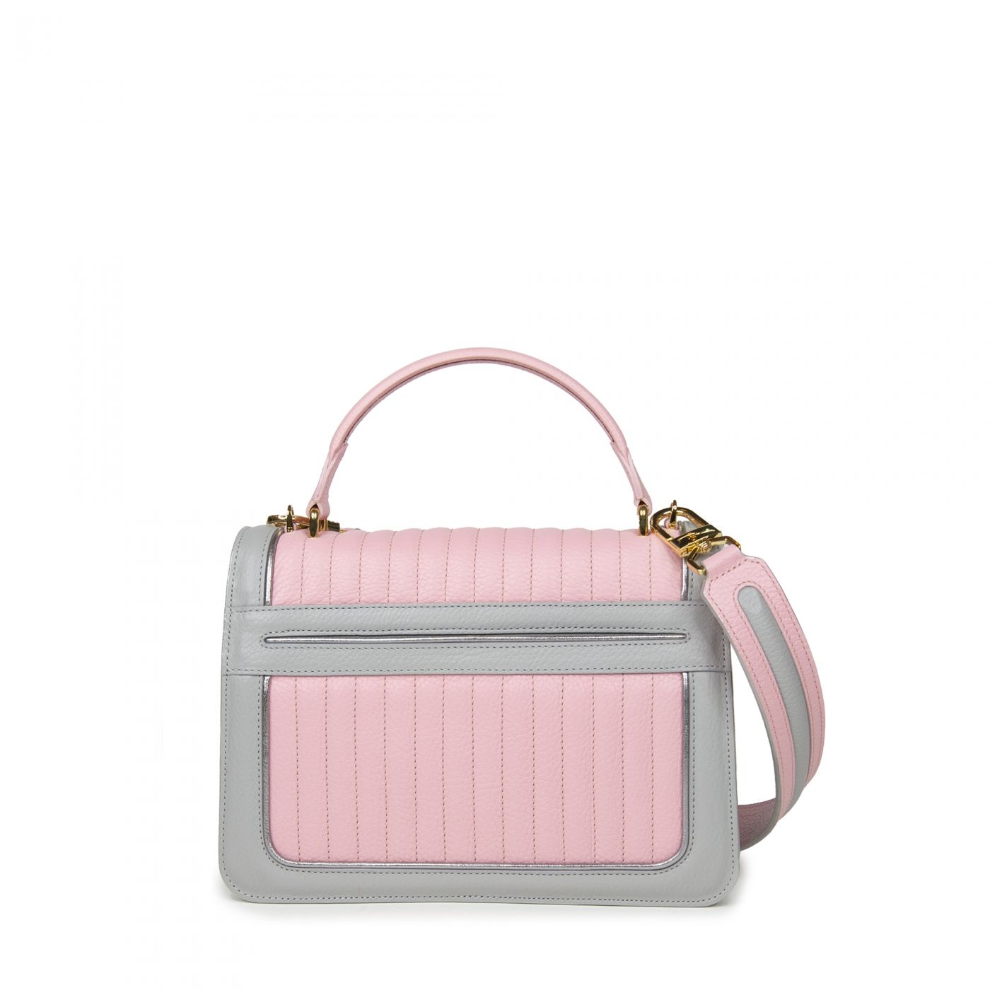 Handbag Ginette PMA Grey and Pink
