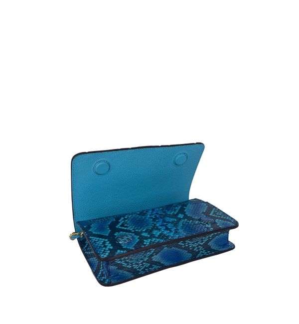 Pouch CADENCE Turquoise Python