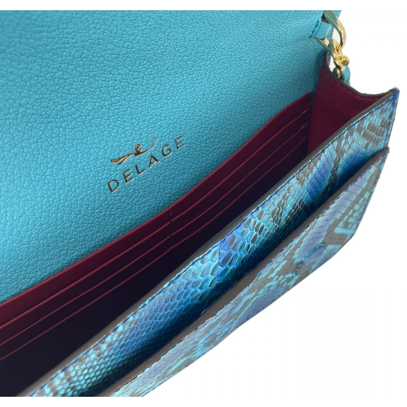 Pouch CADENCE Turquoise Python