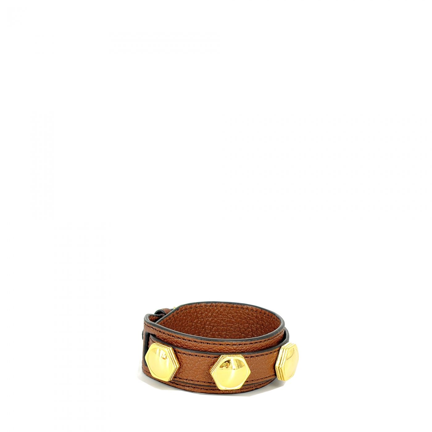 Bracelet double tour marron