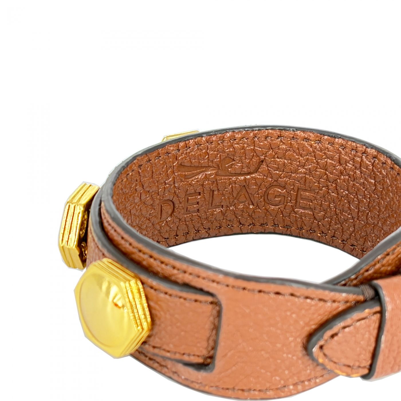 Bracelet double tour marron