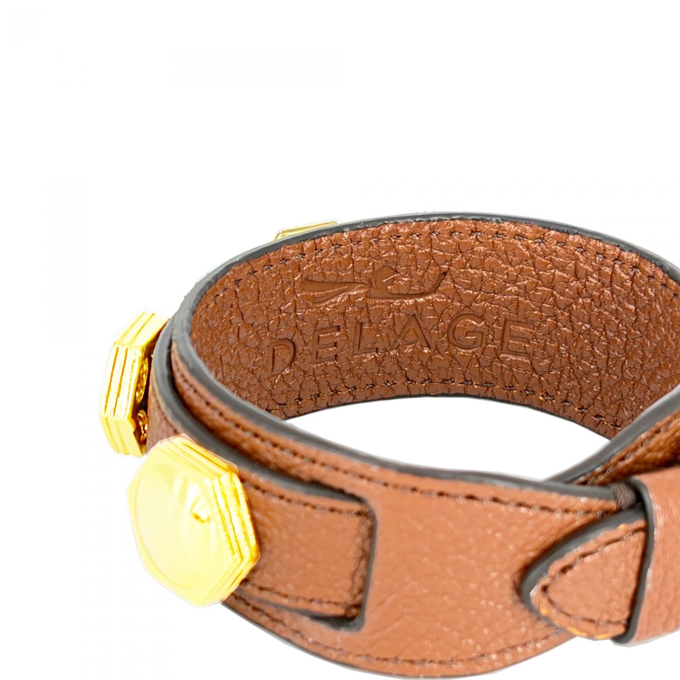 Double wrap brown leather bracelet
