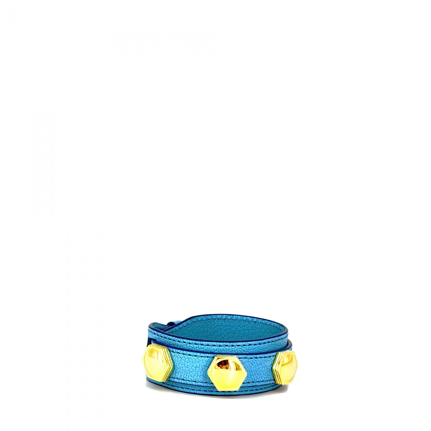 Bracelet double tour turquoise