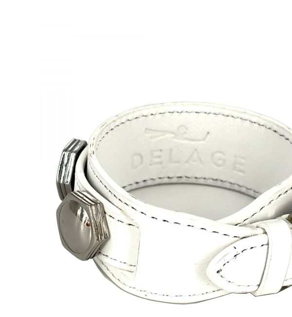 Bracelet double tour blanc