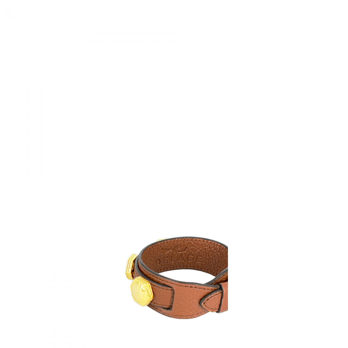 Double wrap brown leather bracelet