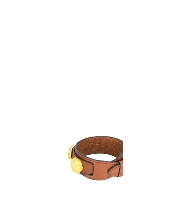 Bracelet double tour marron