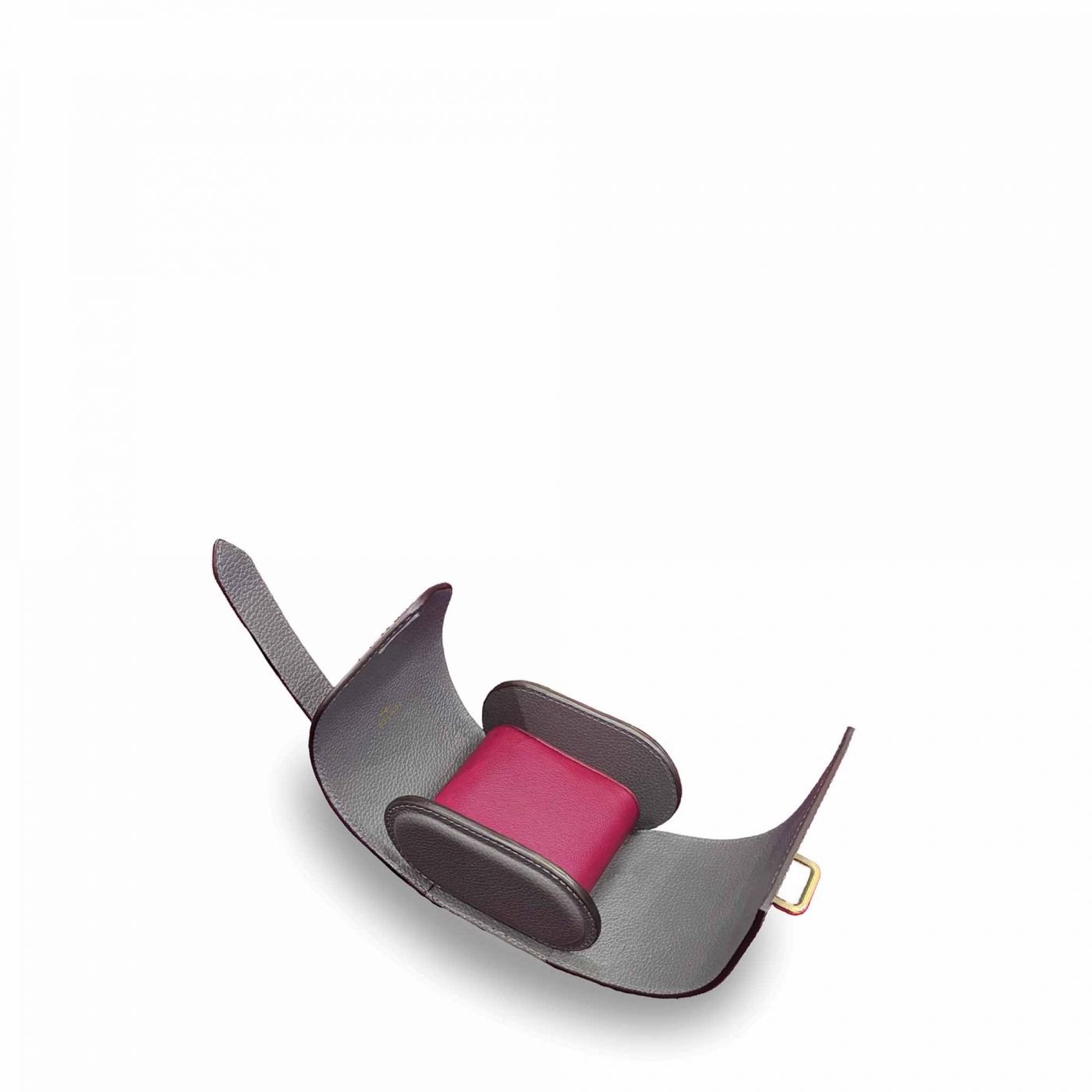 Etui de Voyage gris & cuir gris
