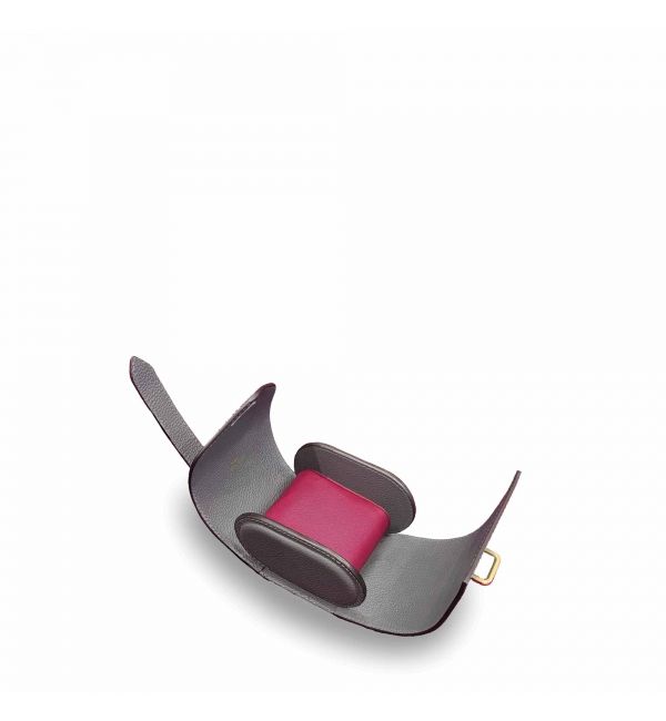 Etui de Voyage gris & cuir gris