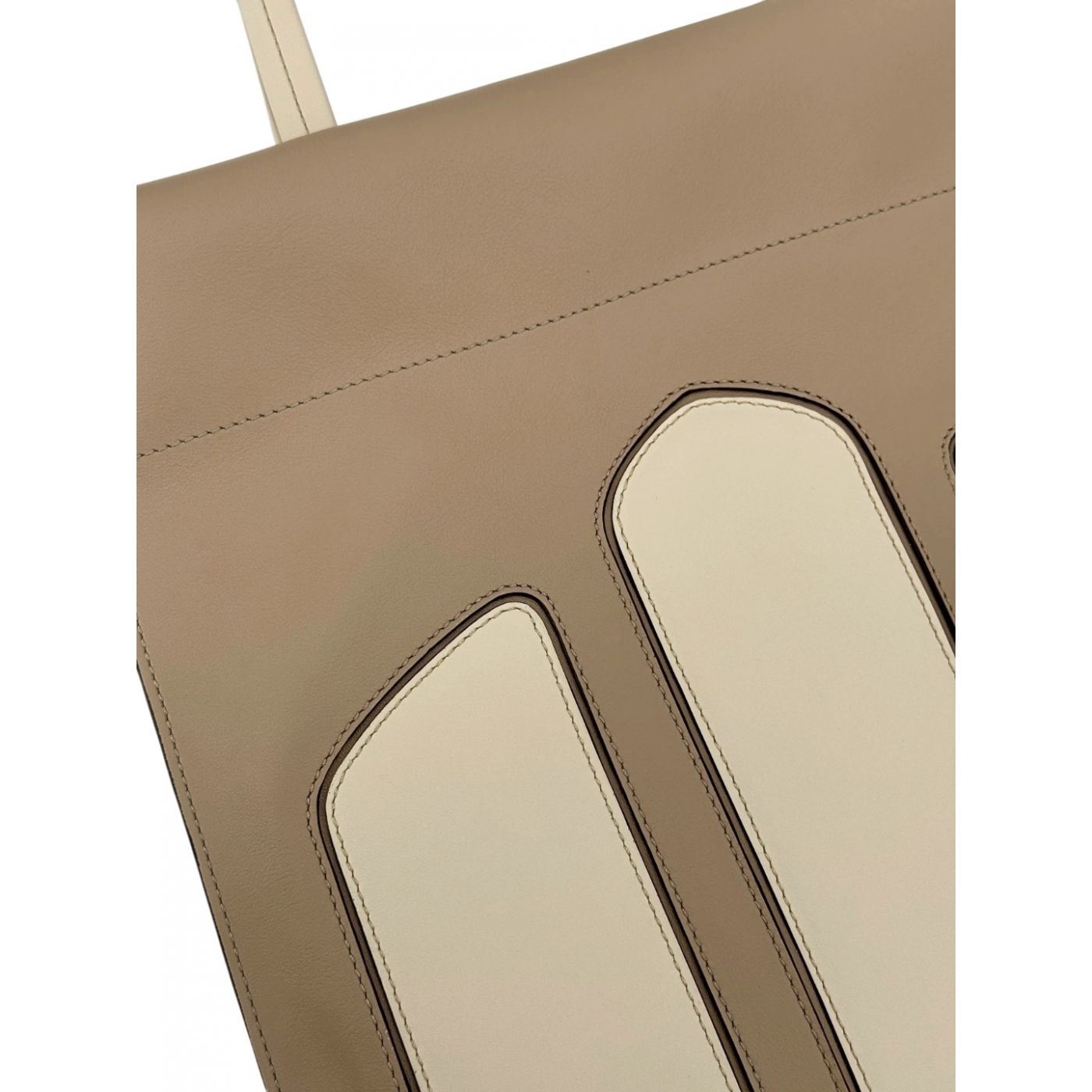 Cabas CADENCE taupe & crème