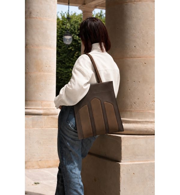 Tote bag CADENCE Ebony & coffee