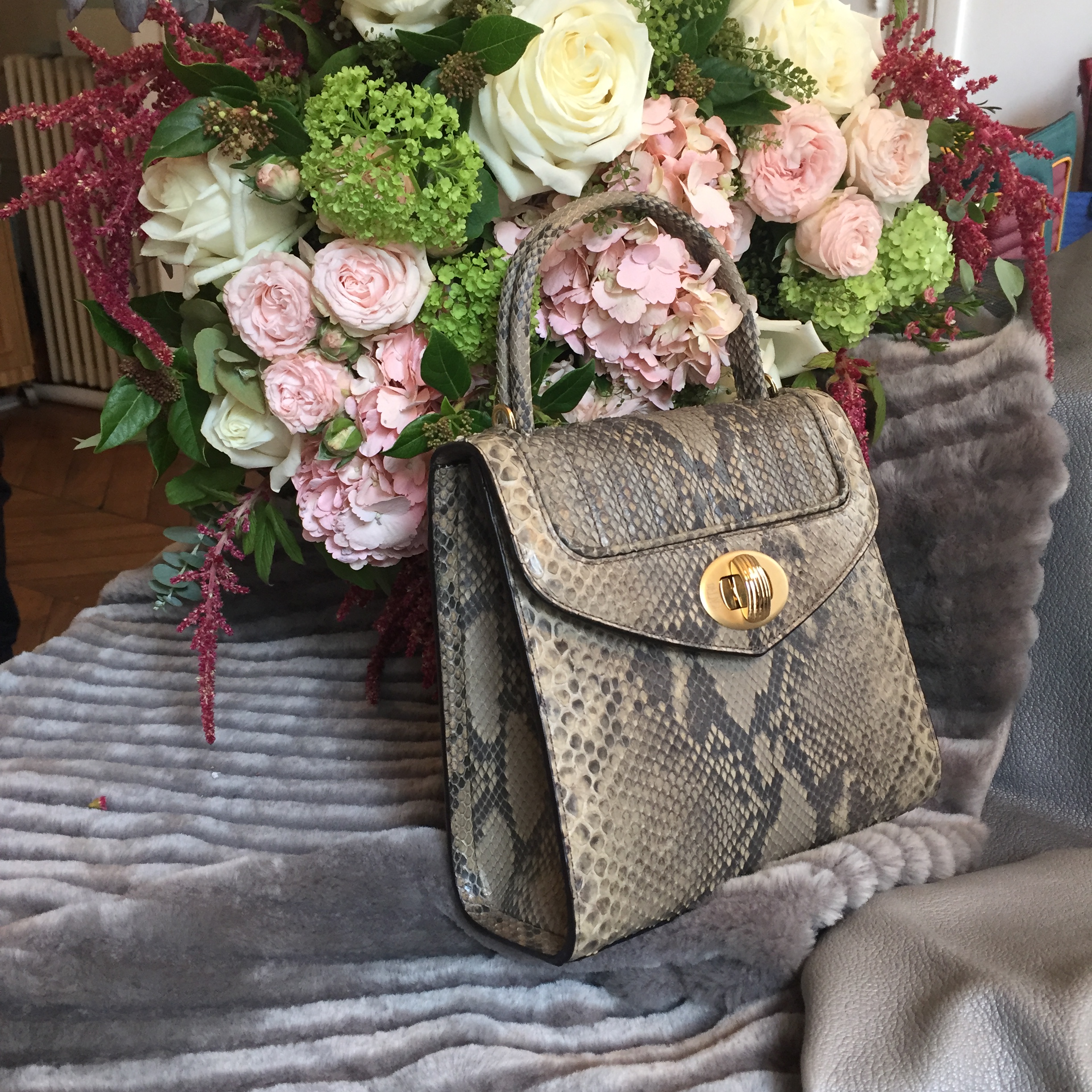 hand bag python Freda Mini - Delage Maison leather goods hand bags tote luxury paris St Honore